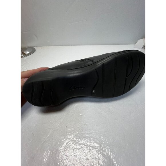Clarks Collection Black Leather Womens Shoes Size 10 - Picture 3 of 14